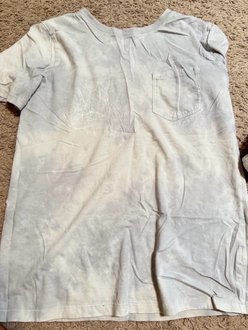 Kids Pocket T-Shirt - Light Gray tie dye